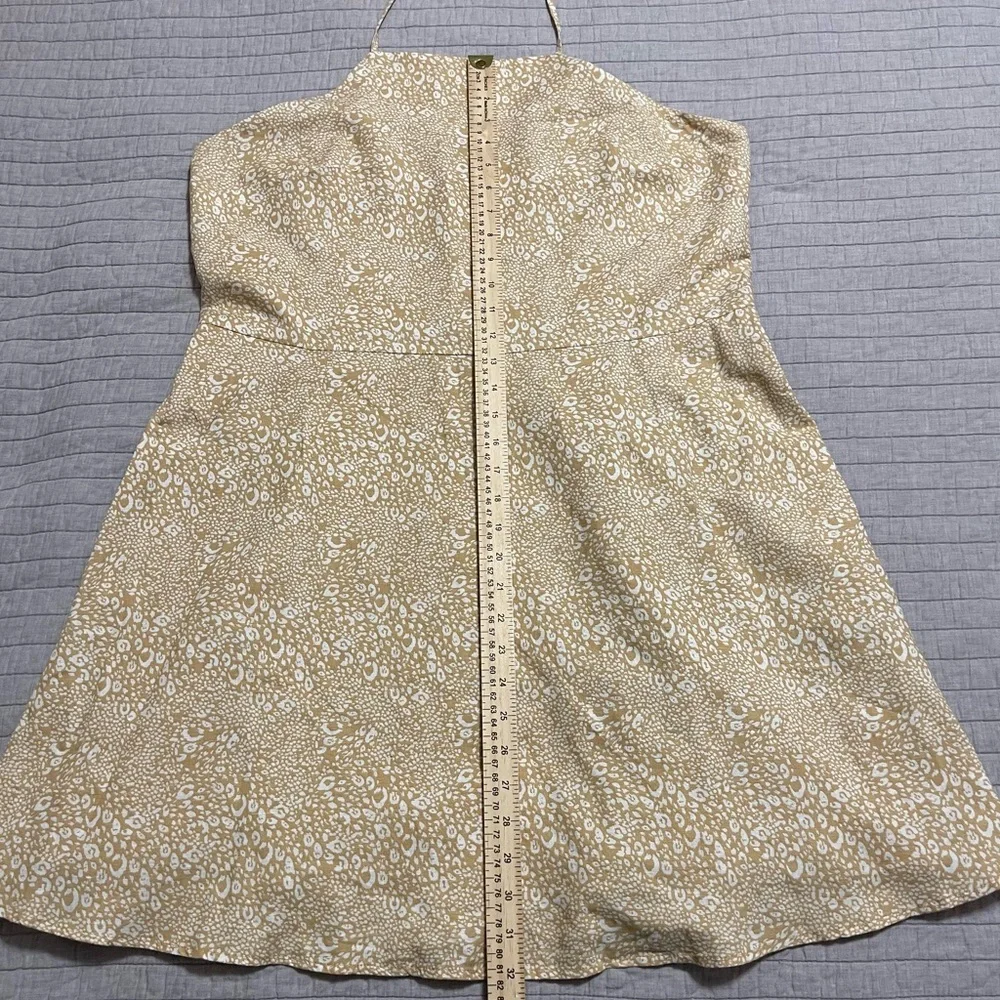 Gap Natural Cheetah Print Halter Neck Mini Dress Size 18 - Picture 5 of 11